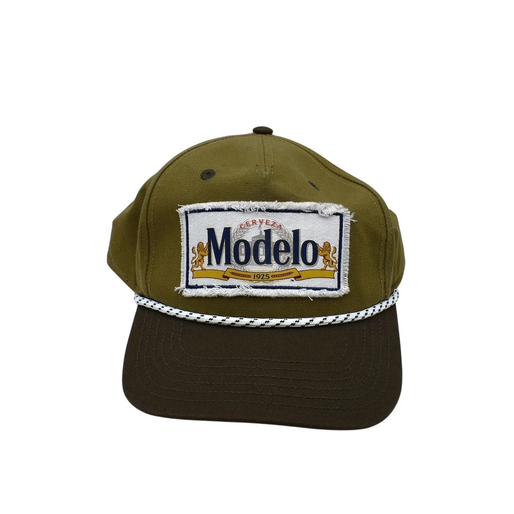 Modelo Cerveza Beer Rope Adjustable Snapback Hat Cap Olive Brown One Size NEW